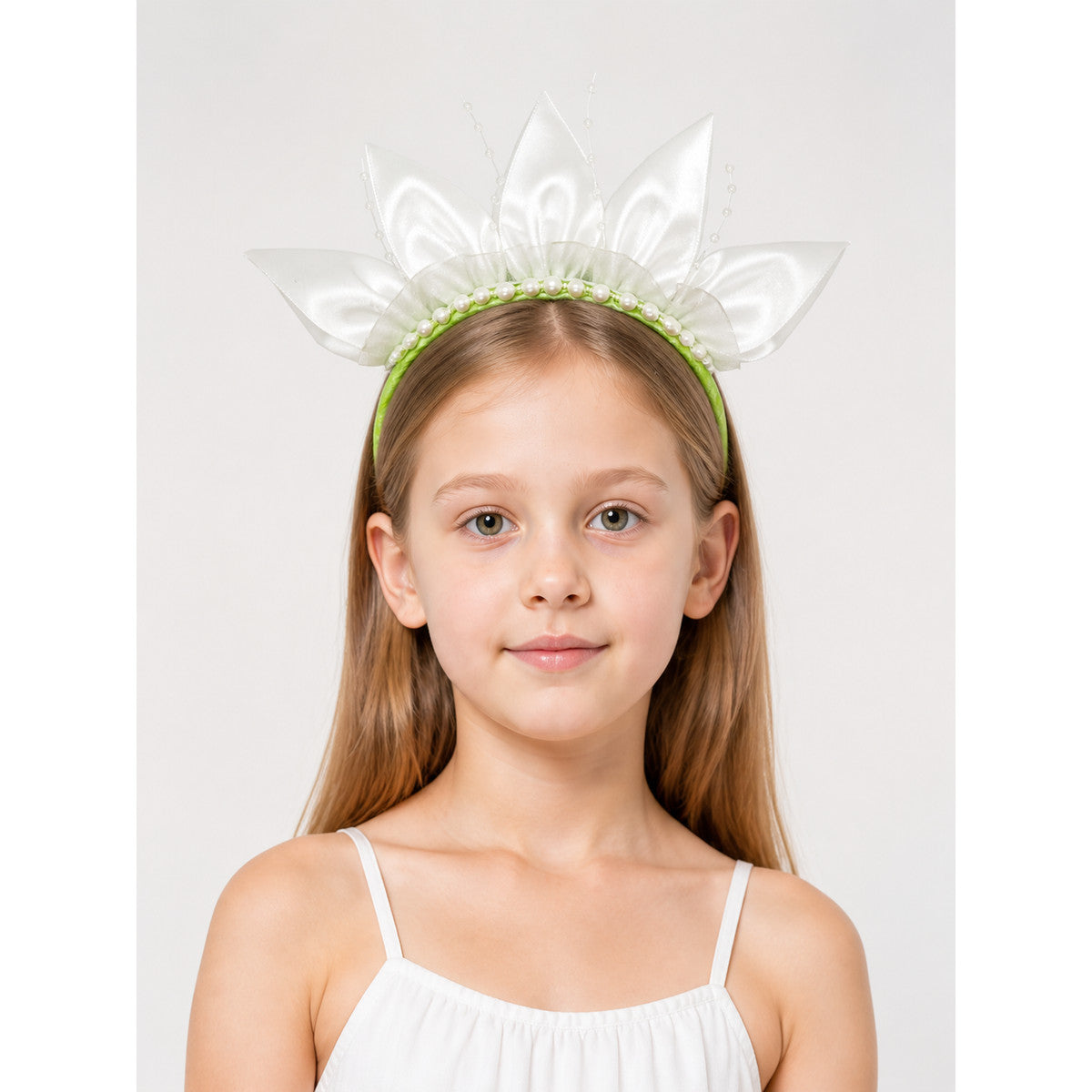Halloween Carnival Headband with White Flowers main product view