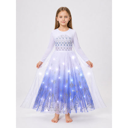 Glowing Snow Queen Carnival Dress for Cosplay main product view