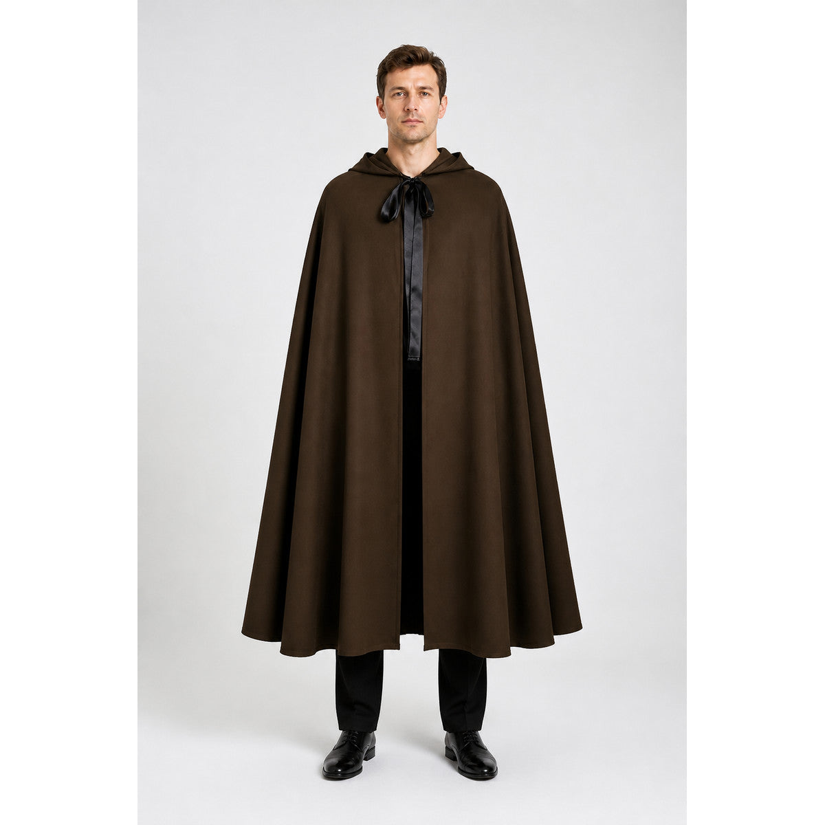 Brown Hooded Cloak for Halloween and Vampire Cosplay main product view