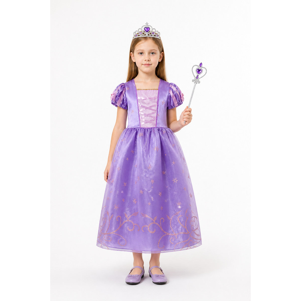 Halloween Princess Dress with Crown and Wand main product view