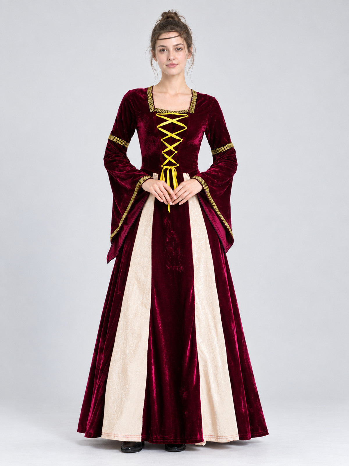 Carnival Dress with Lacing and Cream Inserts