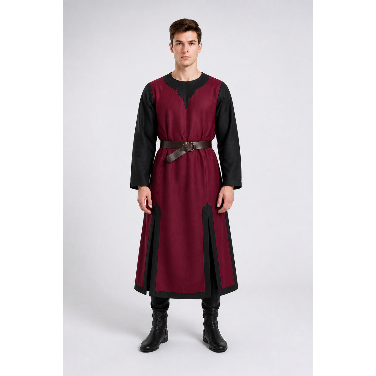 Red and Black Halloween Carnival Cloak with Belt
