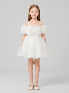 Princess Dress with Rose and Full Skirt for Performances