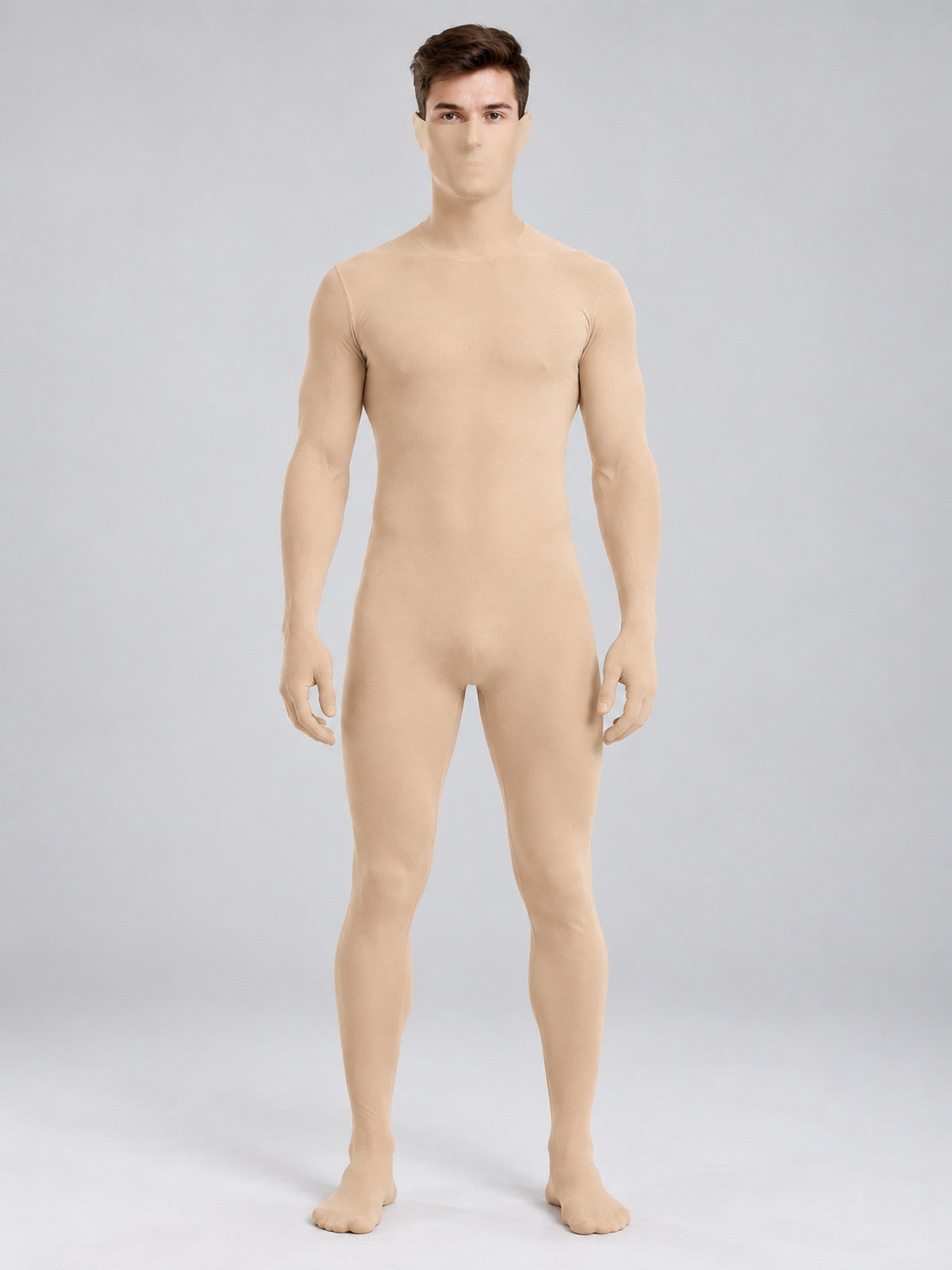 Fitted Full-Body Bodysuit in Nude