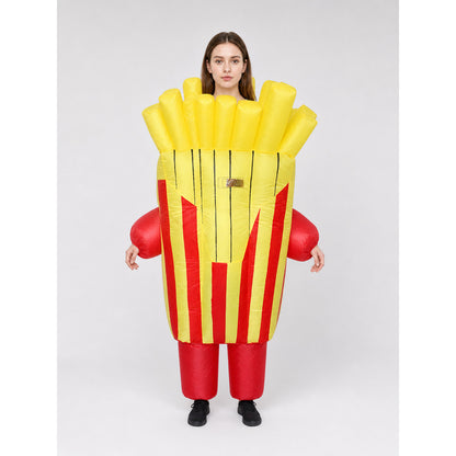 Inflatable French Fries Costume for Parties front view