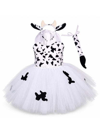 Baby Girls Halloween Animal Cosplay Costume Kids Forest Theme Giraffe Cows Tiger main product view