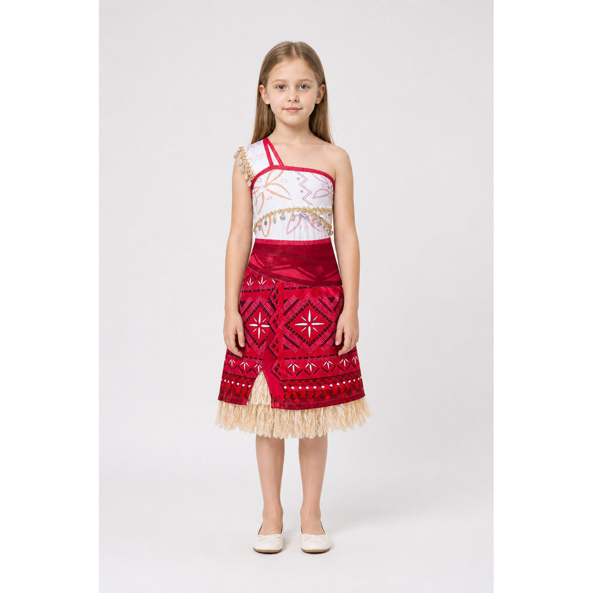 Red Moana Carnival Dress with Fringe main product view