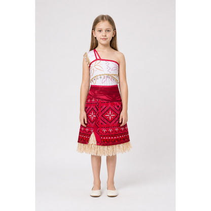 Red Moana Carnival Dress with Fringe main product view