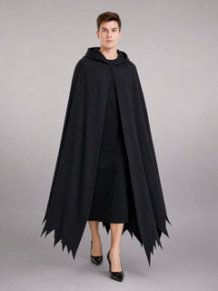 Hooded Cloak with Ghost Mask for Cosplay