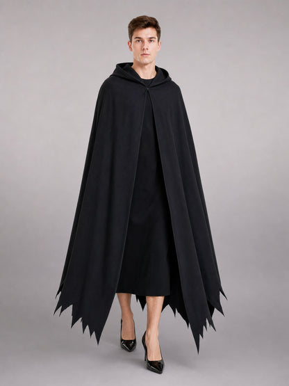 Hooded Cloak with Ghost Mask for Cosplay front view