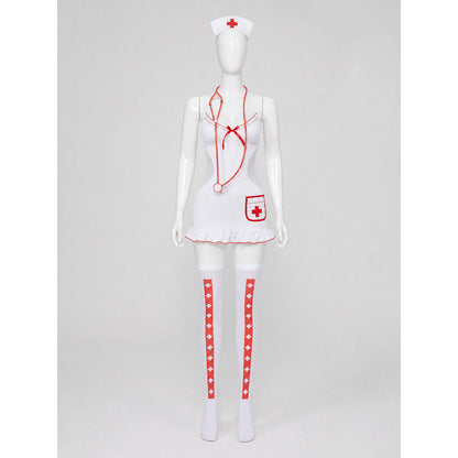 White Medical-Style Costume with a Red Cross
