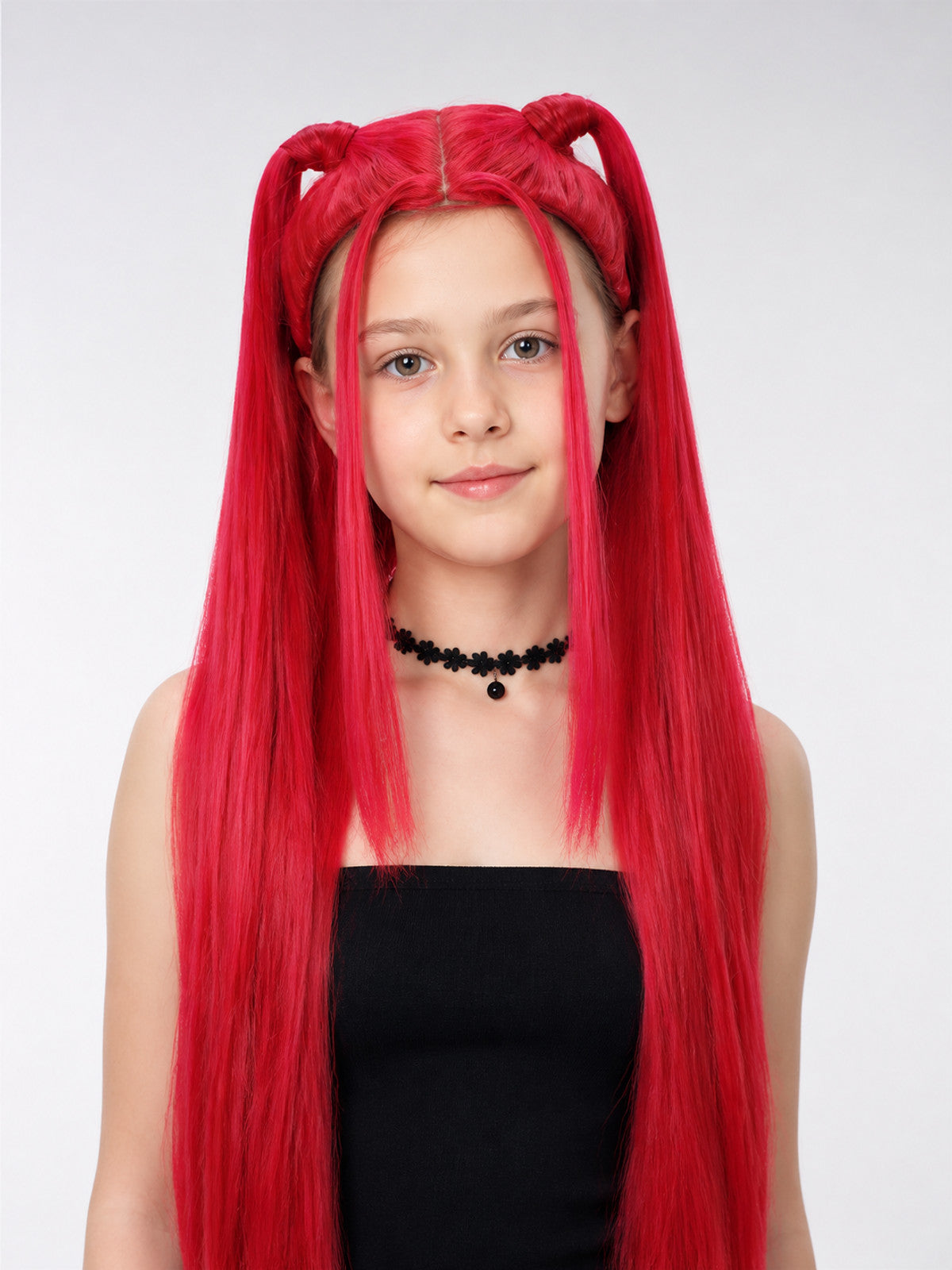 Pink and Red Carnival Wig for Halloween and Cosplay main product view