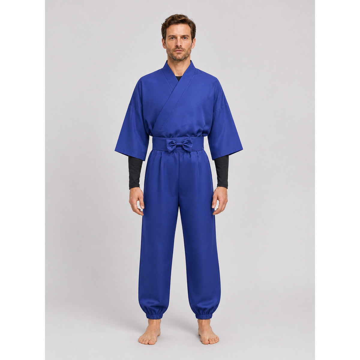 Anime-Style Ninja Cosplay Costume, Top and Pants Set