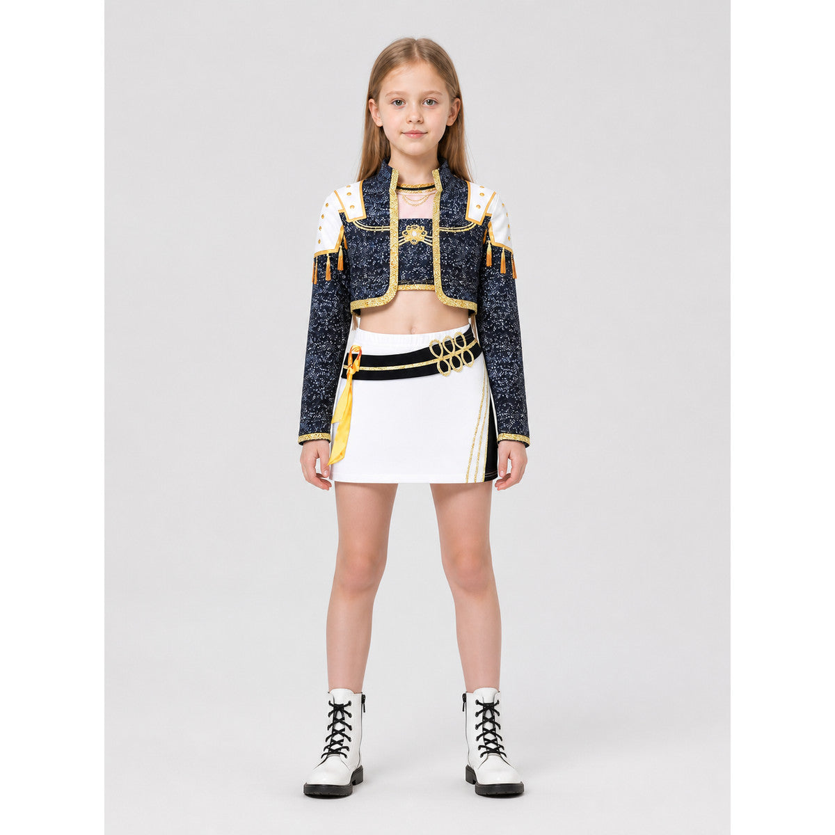 Children's Demon Hunter Stage Costume, 3-Piece on-model view