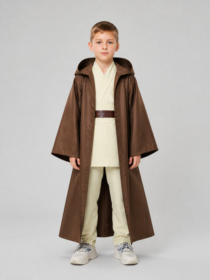 Star Wars Cosplay Costume with Hood and Belt on-model view