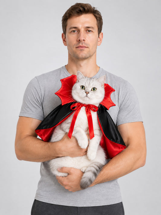 Vampire Pet Cape Red and Black