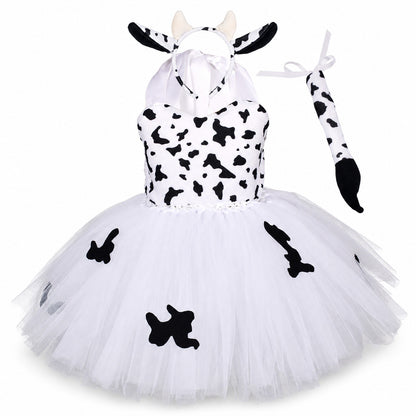 Tiger Costume for Baby Kids Forest Birthday Party Tutu Dress Outfit Toddler Girls Carnival Halloween Animal Giraffe Dress Up - Color:1