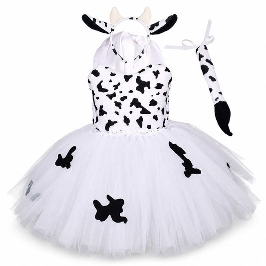Tiger Costume for Baby Kids Forest Birthday Party Tutu Dress Outfit Toddler Girls Carnival Halloween Animal Giraffe Dress Up - Color:1