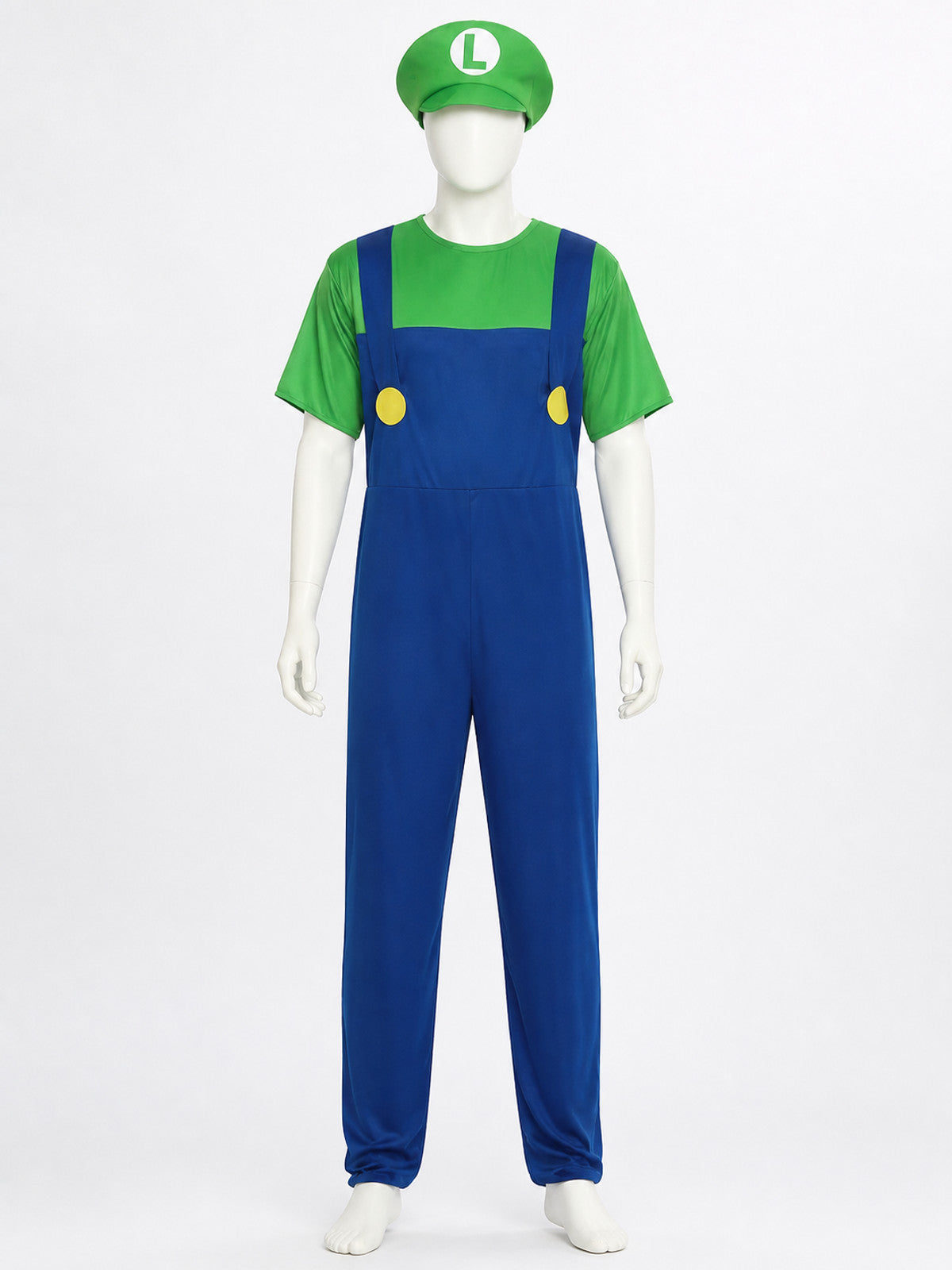 Super Mario Carnival Costume Jumpsuit for Cosplay on-model view