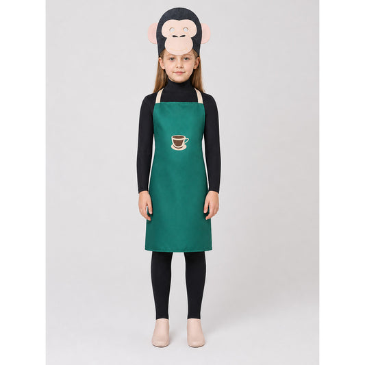 Monkey Kigurumi Costume with Apron on-model view