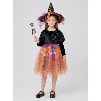 Costume Set with Pointed Hat and Wand on-model view