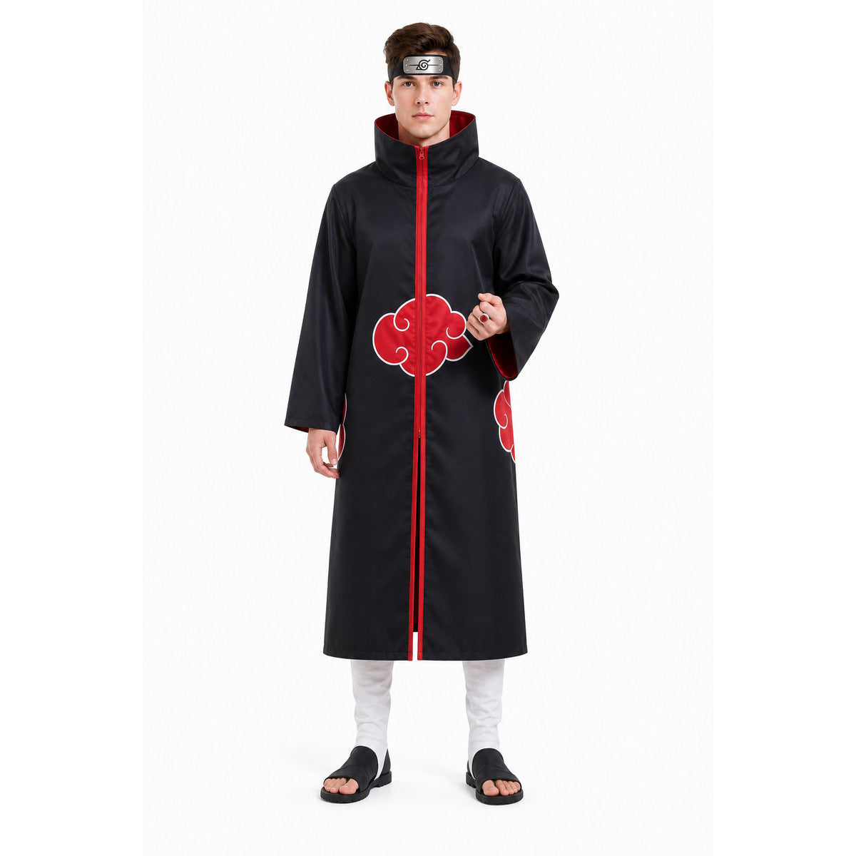 Akatsuki Costume with Cloak, Headband, and Ring main product view