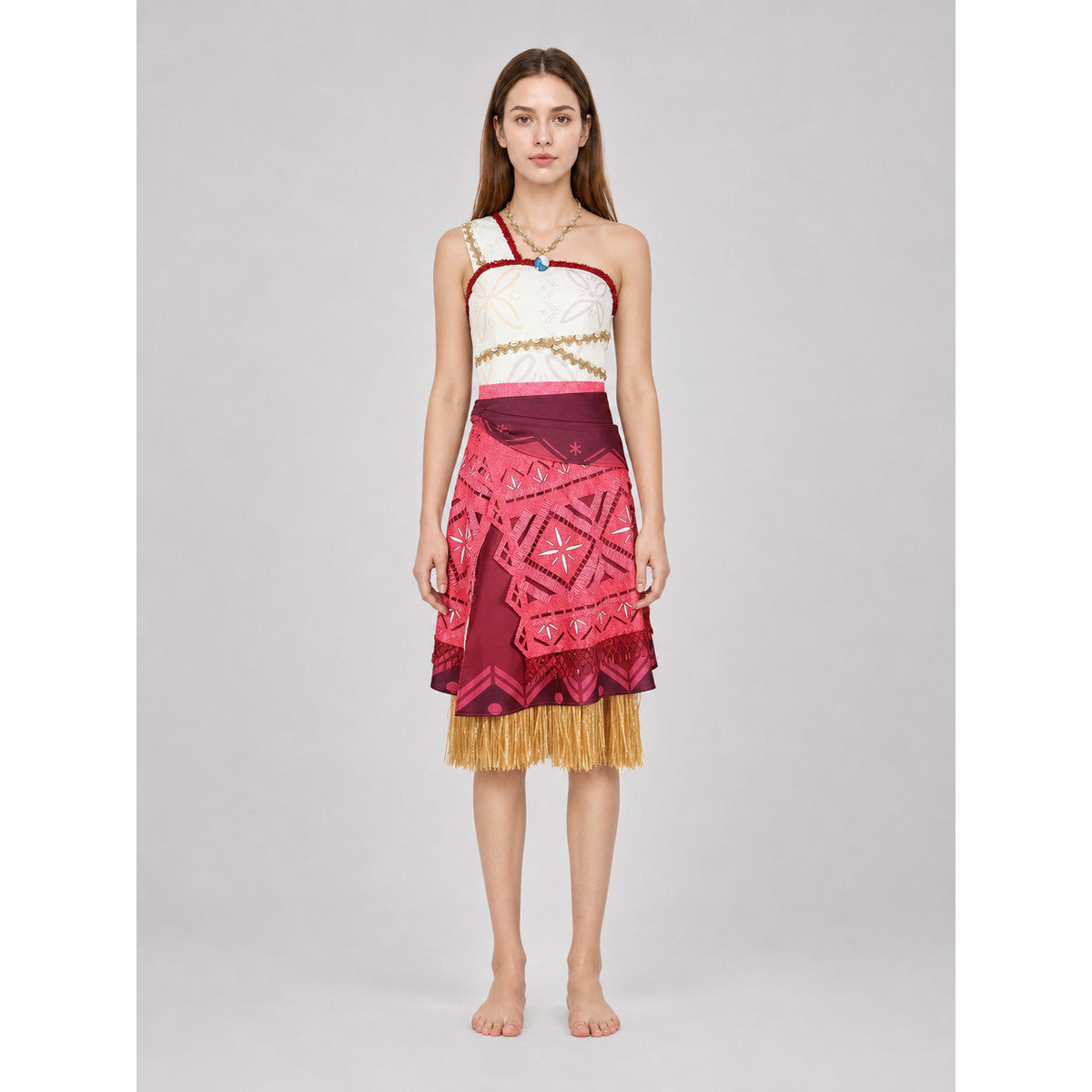 Moana cosplay costume with a layered skirt