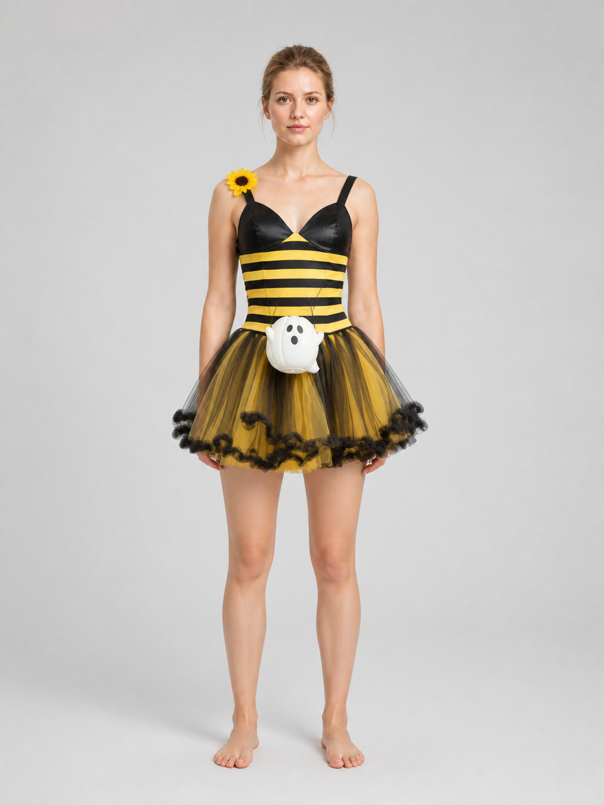 Bee Costume, Dress with a Full Skirt on-model view