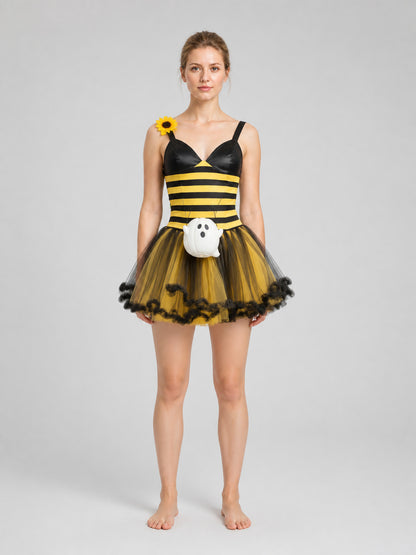Bee Costume, Dress with a Full Skirt on-model view