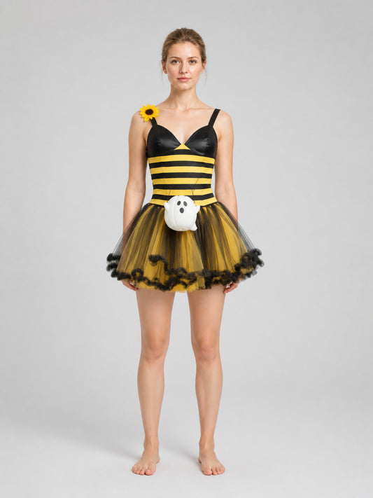 Bee Costume, Dress with a Full Skirt on-model view