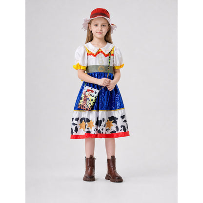 Costume Set: Dress, Hat, and Bag