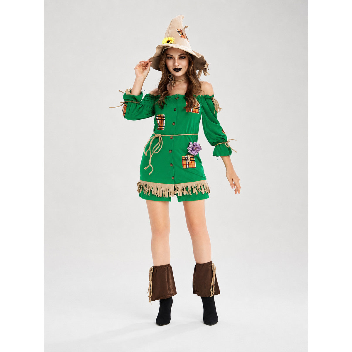 Costume romper with shorts and fringe for cosplay