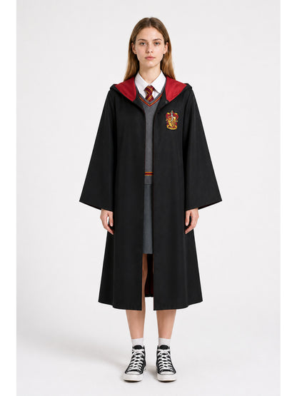 Costume with a Long Black Robe and Red Lining main product view
