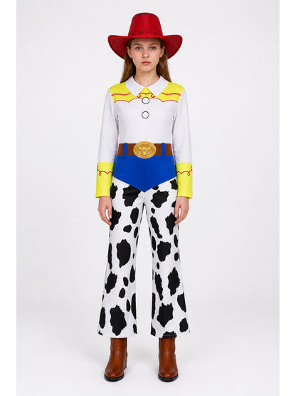 Jessie Costume with Cow Print and Cowboy Hat main product view