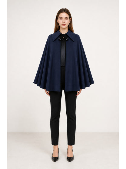 High-Collar Cape, Dark Blue main product view