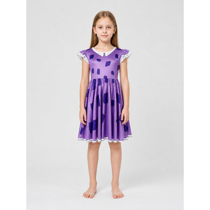 Cosplay Dress with Peter Pan Collar on-model view