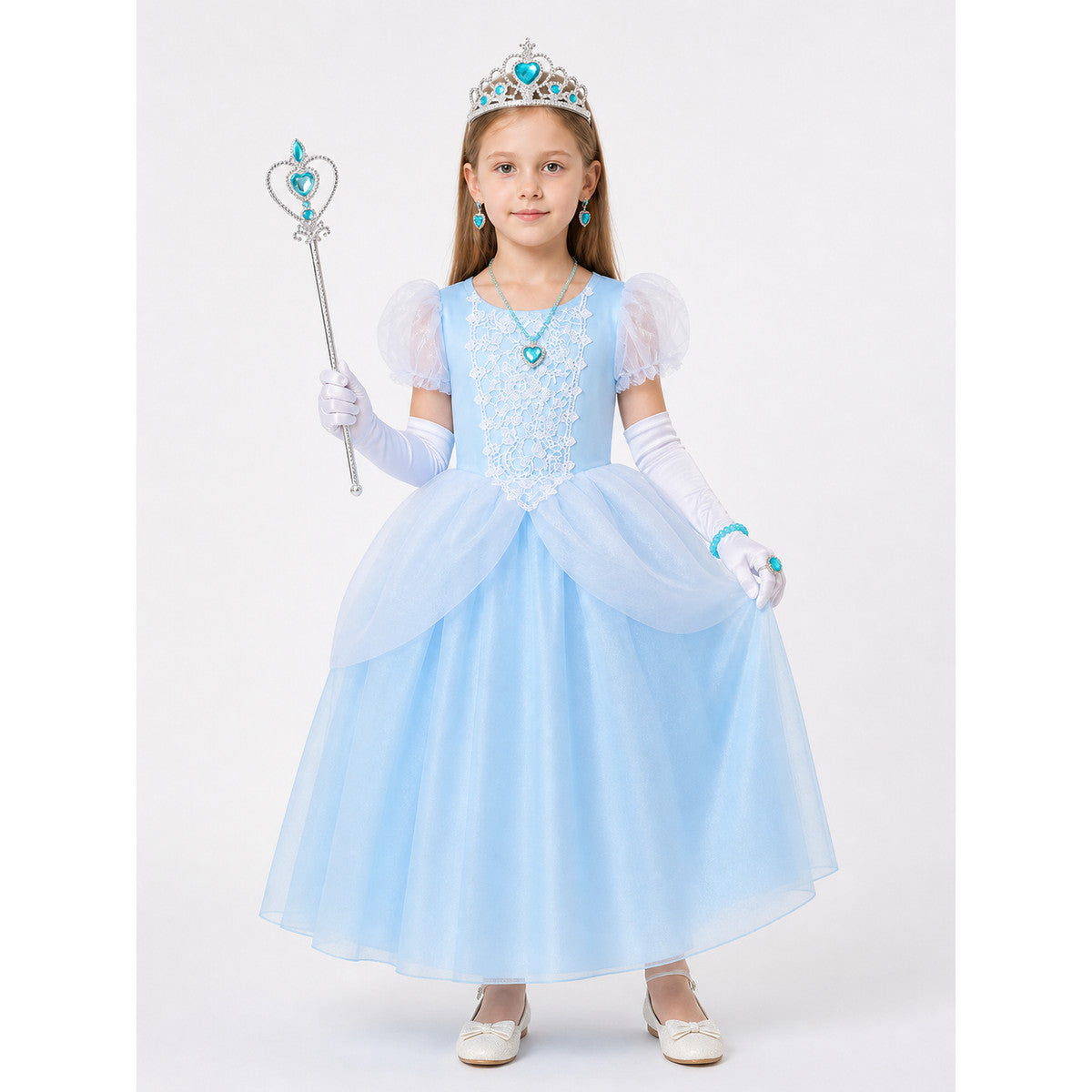 Princess Costume, Blue Dress and Accessories main product view