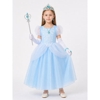 Princess Costume, Blue Dress and Accessories main product view