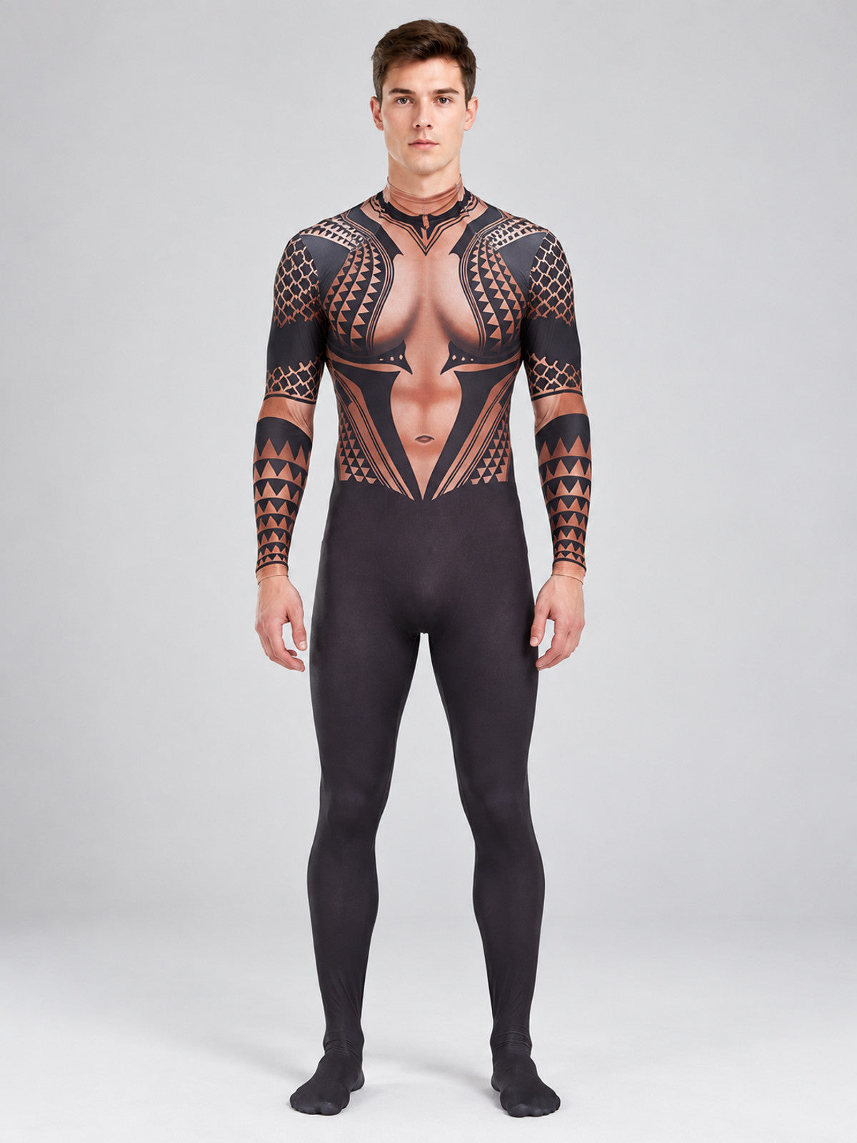 Carnival Costume Jumpsuit with Anatomical Print on-model view