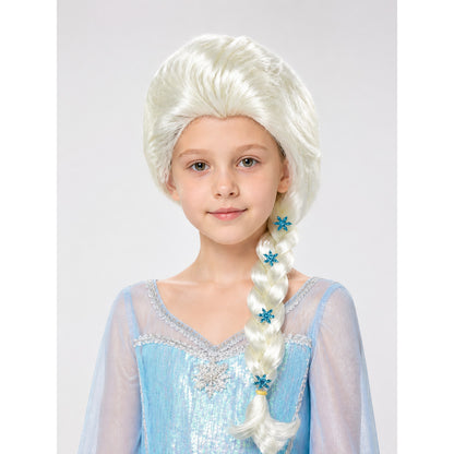 Platinum Halloween Carnival Wig with Braid main product view