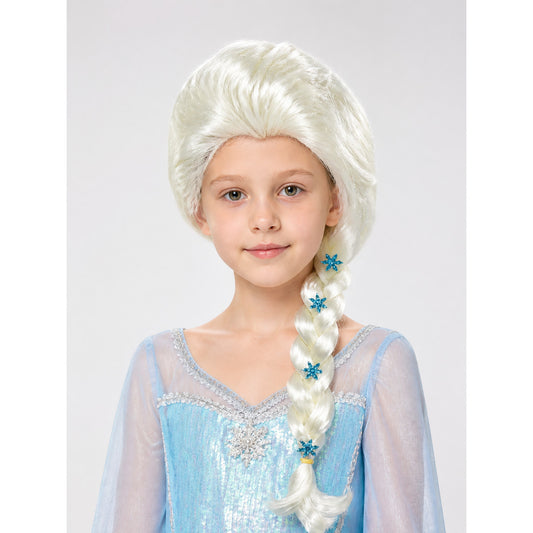 Platinum Halloween Carnival Wig with Braid main product view
