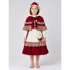 Little Red Riding Hood costume dress with hood
