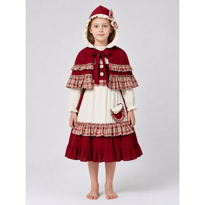 Little Red Riding Hood costume dress with hood