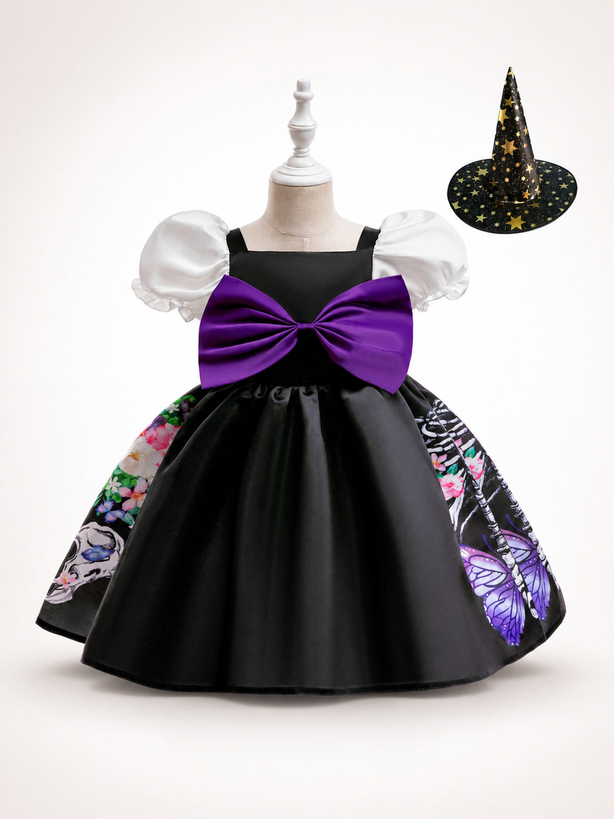 Carnival Costume Set: Witch Dress and Hat main product view