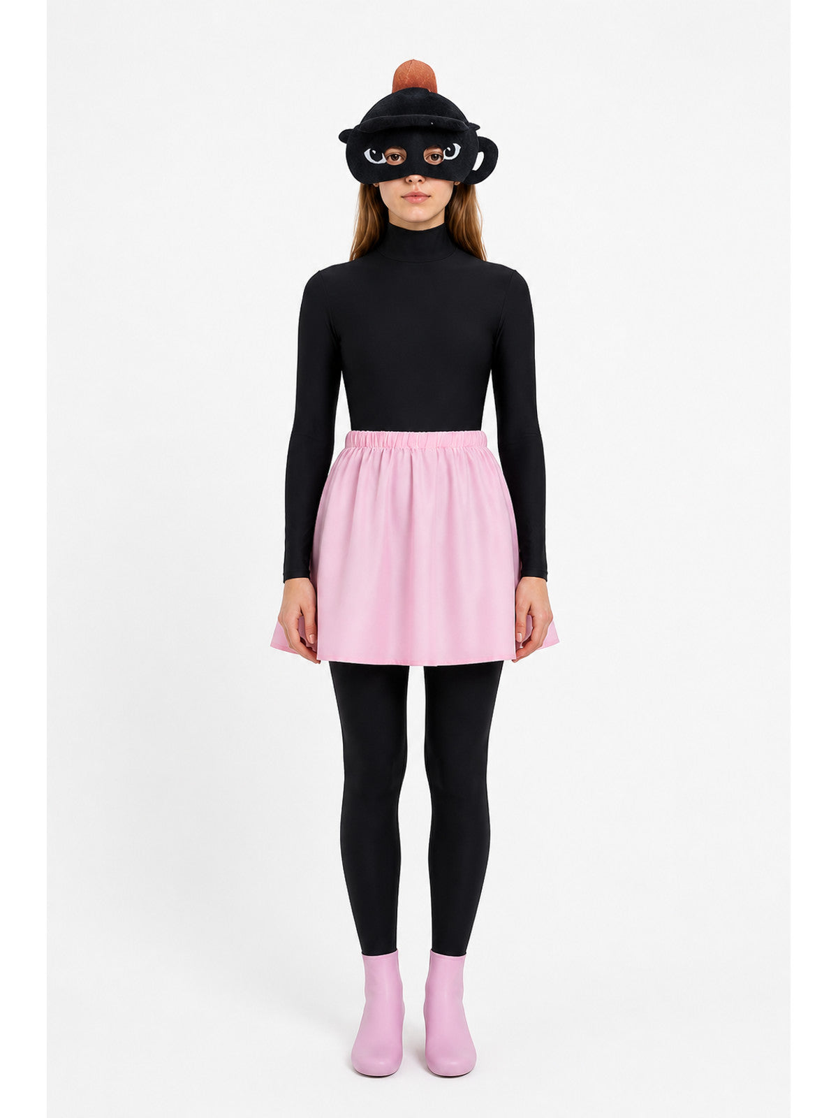 Cosplay costume with jumpsuit, skirt, and headpiece main product view