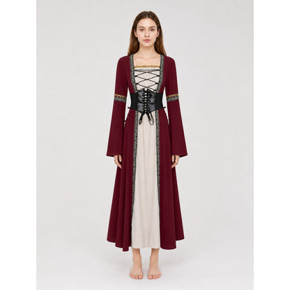 Gothic Renaissance Dress with Corset Lacing