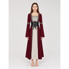 Gothic Renaissance Dress with Corset Lacing