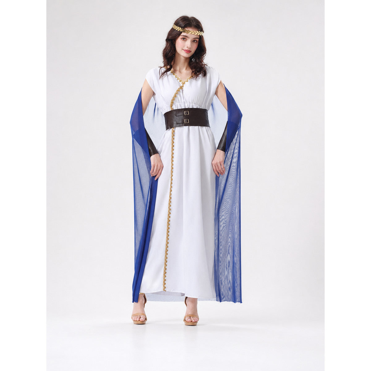 Greek-Style Carnival Costume with Cape on-model view