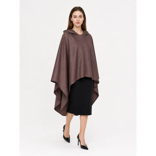 Dark Brown Hooded Carnival Cloak