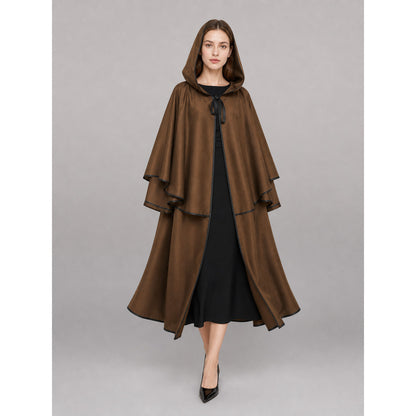 Brown Hooded Costume Cloak